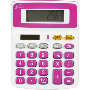 JASTEK DESKTOP CALCULATOR 8 DIGIT ASSORTED COLOURS