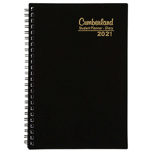 CUMBERLAND A5 STUDENT PLANNER DIARY WEEK TO VIEW BLACK (Pre-Order Now for 2027) ** ETA 2/11/2026 **
