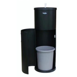 Saniflex Stainless Steel Bin Dispenser with Door Black Powder Coating