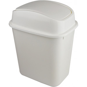 15 Litre Swing Top Tidy Bin White 350 (L) x 220 (W) x 370 (H) (Replaces ACO-49789)