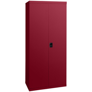 Economy Stationery Cupboard 2000mm (H) x 900mm (W) x 450mm (D) Burgundy