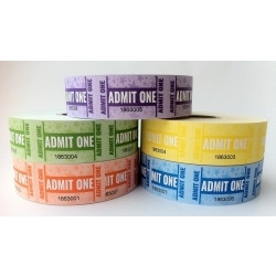 Admit One Tickets Pack of 5 Rolls (5000 Tickets)