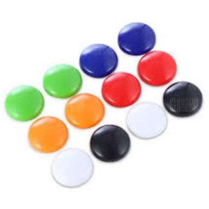 Deli Whiteboard Magnets 20mm Assorted Colours Pack of 12