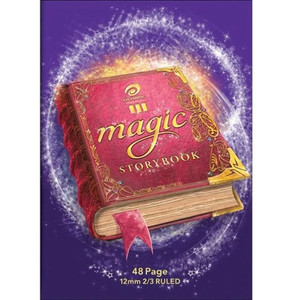 Olympic Storybook Magic ST124I A4 48 Page 12mm 2/3rd ruled and top 1/3rd blank (105067)