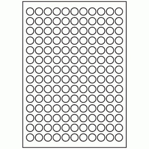 REDIFORM A4/15D CIRCULAR LABELS SHEET A4 Laser Labels / Round 15mm (D) 165 Labels per Sheet (Box of 100)