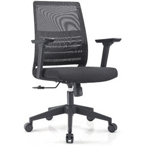 Coolidge Mid Back Chair Black with Arms