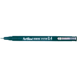 ARTLINE 234 DRAWING SYSTEM PEN 0.4MM BLACK Box of 12