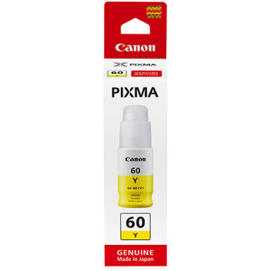 CANON GI60 YELLOW INK BOTTLE (TO SUIT CANON G6060, CANON G6065, CANON G7065)