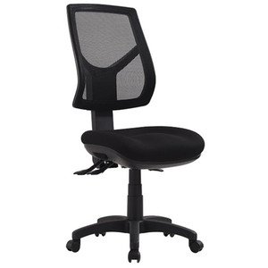 RIO HIGH MESH BACK CHAIR BLACK WITH ARMS