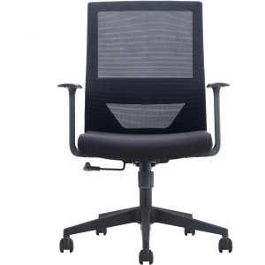 UTAH MESH MEDIUM BACK BLACK CHAIR