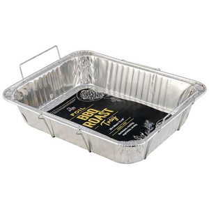 Roasting Tray With Carry Rack 36 x 29 x 8cm (Foil)