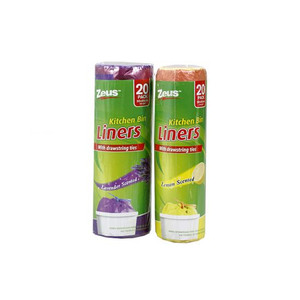 Zeus Scented Bin Liners 50 x 65cm (Pack of 20) Assorted: Lavender/Lemon