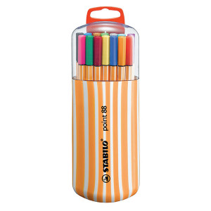 STABILO POINT 88 FINELINER ZEBRUI ASSORTED 20PC