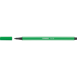 STABILO PEN 68 FIBRE TIP PEN GREEN (BX10)
