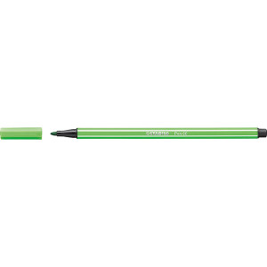 STABILO PEN 68 FIBRE TIP PEN LEAF GREEN (BX10)