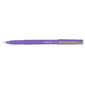 ARTLINE 200 BRIGHT FINELINER PEN 0.4MM PURPLE (BX12)