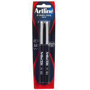 ARTLINE 220 FINELINER BK PK2