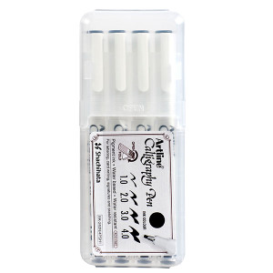 ARTLINE CALLIGRAPHY PEN BLACK PK 4 HC (Pack of 4)