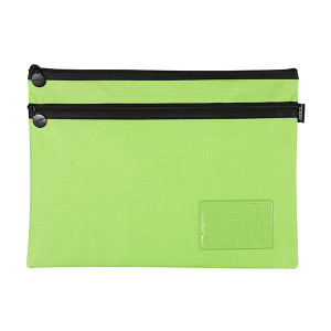 CELCO PENCIL CASE LIME GREEN 350mm x 260mm with Front Insert for Name Card