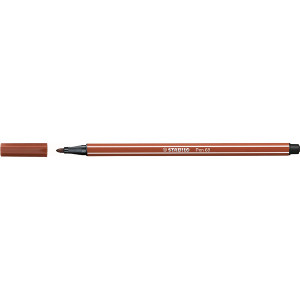 STABILO PEN 68 FIBRE TIP PEN SANGUINE (BX10)