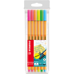 STABILO POINT 88 FINELINER NEON 6 PACK