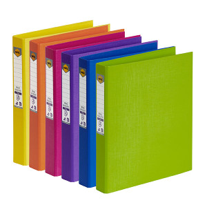 MARBIG RING BINDER A4 25MM 2D PE ASSORTED (EACH)
