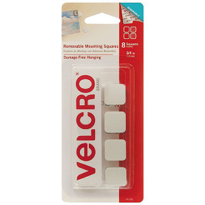 Velcro Removable Squares 1.9cm White, Pack of 8