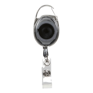REXEL ID RETRACTABLE SNAP LOCK HOLDER CHARCOAL