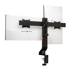 KENSINGTON SPACE SAVING DUAL MONITOR ARM BLACK