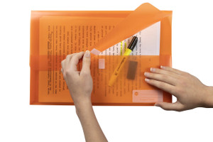 MARBIG POLYPICK WALLET FOOLSCAP TRANSLUCENT ORANGE
