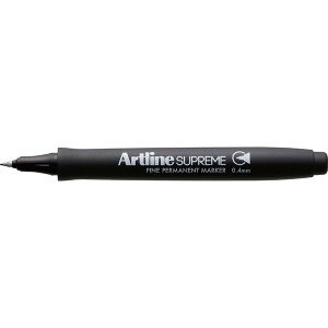 ARTLINE SUPREME PERMANENT MARKER 0.4MM BLACK BX12