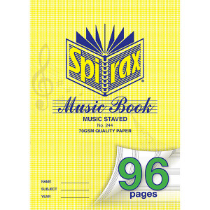 SPIRAX 244 MUSIC BOOK A4 96PG 70gsm
