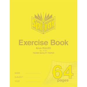 SPIRAX P191 EXERCISE BOOK 225x175 8MM 64PG 70gsm