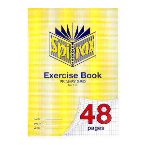 SPIRAX 114 EXERCISE BOOK A4 48PG PRIMARY GRID 10x5mm Grid 70gsm