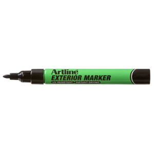 ARTLINE EXTERIOR PERMANENT MARKER BULLET 1.5MM BLACK Box of 12