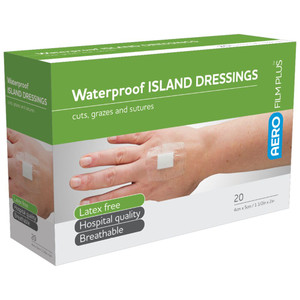 AEROFILM PLUS Waterproof Island Dressing 4 x 5cm, Box of 20