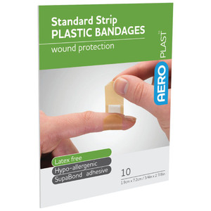 AEROPLAST Plastic Standard Strip 7.2 x 1.9cm Env/10