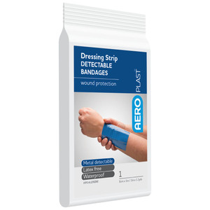 AEROPLAST Premium Detectable Dressing Strip 8cm x 1M, Each