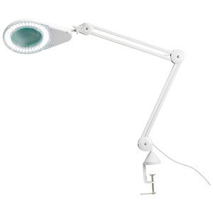 LED Magnifying Lamp with Table Clamp (12cm diameter, 115cm extension)