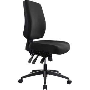 Buro Tidal Office Chair Mid Back No Arms Seat Slide Black Fabric Seat and Back