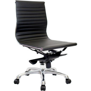 AERO MID-BACK MANAGER CHAIR W 590 x D 610 x H 930-990mm Black No Arms