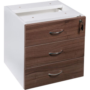 OM Premiere Fixed Pedestal 450Hx464Wx400mmD 3 Drawer Casnan and White