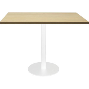 Rapidline Square Meeting Table 900WX900mmD Top Natural Oak White Satin