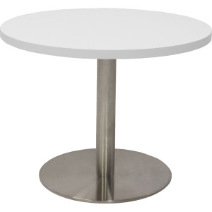Rapidline Round Dry Bar Table 600mm Diam Top Beech Stainless Steel