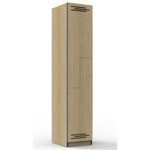 Infinity Melamine Locker Step Door W305xD455xH1850mm Oak with Black Edging
