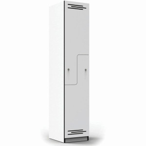 Infinity Melamine Locker Step Door W305xD455xH1850mm White with Black Edging