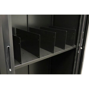 Go Steel Tambour Accessory Shelf Divider Pack of 5 Black