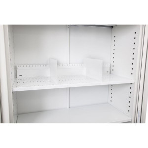 Go Steel Tambour Accessory Slotted Shelf 1200mmW White