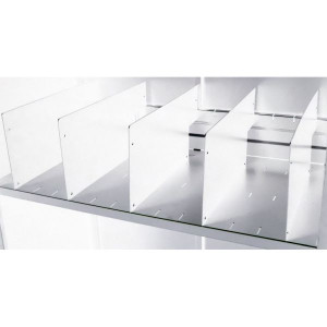 Go Steel Tambour Accessory Shelf Divider Pack of 5 White