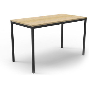 Rapidline Tall Drafting Table 1500Wx750Dx900mmH Black Frame Natural Oak Top